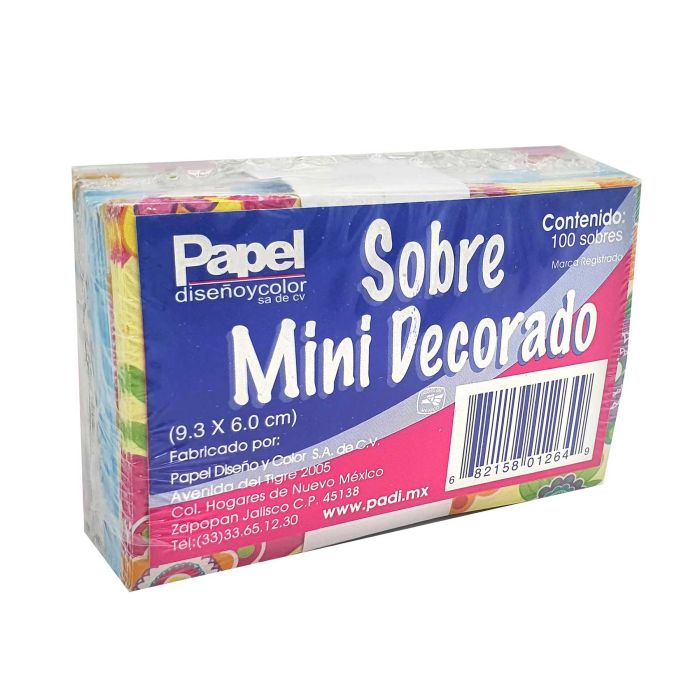 Sobre Mini Decorado Padi 9.3 X 6 Cm C 100