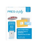 Etiqueta Laser Presaply 30600 30/3000 2.5 X 6.7 Cm 1\" X 2 5/8\" = 5160