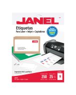 Etiqueta Láser/Inkjet Janel J5163 5.1 x 10.2 cm C/250 