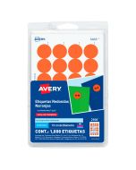 Etiqueta Redonda Avery 2106 3/4" Bl/1008 Naranja