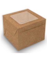 Caja para Quequitos Gourmet Kraft 10 x 10 x 9 cm C/10