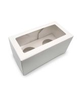 Caja para 2 Quequitos Blanca 17.5 x 8.6 x 8.6 cm C/5