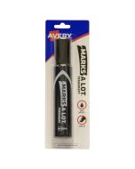 Marcador Permanente Marks-A-Lot Jumbo Bl/1 Negro, Punta Cincel Gruesa 16 mm