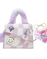 ACCES. T/O BANDOLERA HOT FOCUS 724GO BOLSA DE MANO LILA C/LLAVERO COSM