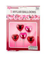 GLOBO FORMA DE CORAZON UMG VA-12900 S/VALENTIN 15 X 40 CM C/5