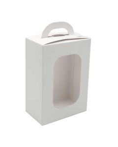 Caja Dulcera Blanca con Ventana 11 x 6.4 x 16 cm C/5