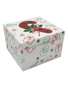Caja para Quequitos Navidad Caramelo 11 x 11 x 7 cm C/10
