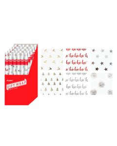 Papel para Regalo Navidad Flomo WP1028 Kraft .76 x 2.5 m. Varios Modelos