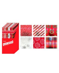 Rollo Papel para Regalo Navidad Flomo WP1030 Metálico .76 x 3 m. Varios Modelos