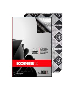 Papel Carbón Negro Kores Metalex 78515 Oficio 100 h.
