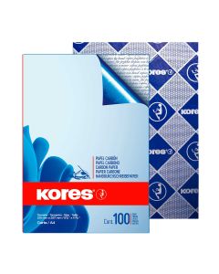 Papel Carbón Azul Kores Copynet Carta 100 h.