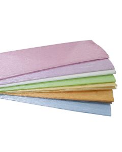 Papel Crepé Colores Aperlados Pascua 50 cm. x 2 m. C/10 Pliegos, Colores Surtidos