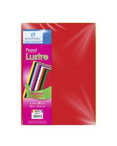 Papel Lustre Arcoiris Euromac 50 x 70 cm. 65 g. C/50 h. 10 Colores