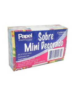 Sobre Mini Decorado Padi 9.3 X 6 Cm C/100