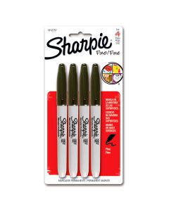 Marcador Permanente Sharpie Bl/4 Negro, Punto Fino