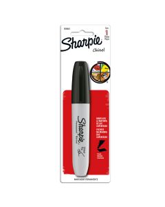 Marcador Permanente Sharpie Chisel Bl/1 Negro, Punta Cincel