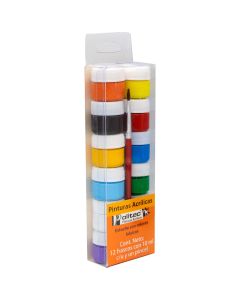 Pintura Acrílica Politec 10 ml. Bl/12 Colores Básicos
