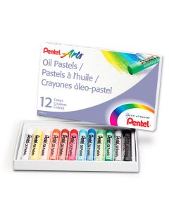 Gises Pastel Pentel PHN-12 para Acuarela con 12 piezas