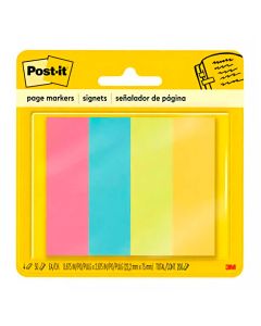 Banderitas Post-it Separador 2.2 x 7.3 cm C/4 Blocks 50 h.