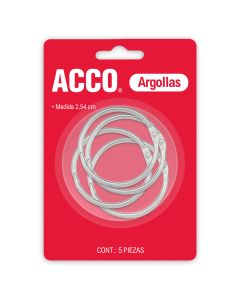 Argollas Metálicas Acco 1" Bl/5