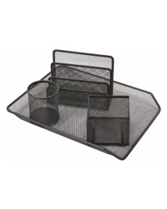 Organizador P/Escritorio Mae Me-4 Malla Metal Set 4 Pza. Negro