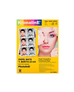 Papel Fotográfico Mate Kronaline PBO50, T. Barita, Carta, 12 Mil. C/50 h.