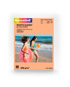 PAPEL PHOTO GLOSSY KRONALINE PH202 USO DIARIO CARTA 200 GMS C/50 H.