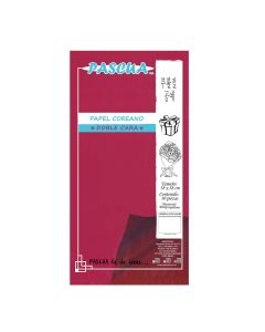 Papel Coreano Doble Cara Pkdcha/Hbp Rojo Vino 58 X 29 Cm. Paq.10P.